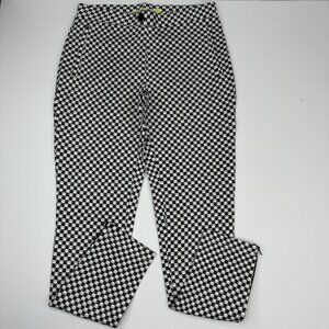 Betabrand Women's NWT White Catstooth Skinny-Leg Pencil Dress Yoga Pant Small
